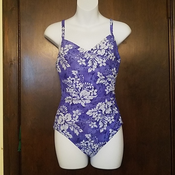 Lands' End Other - Lands' End Blue Floral One Piece Bathing Suit